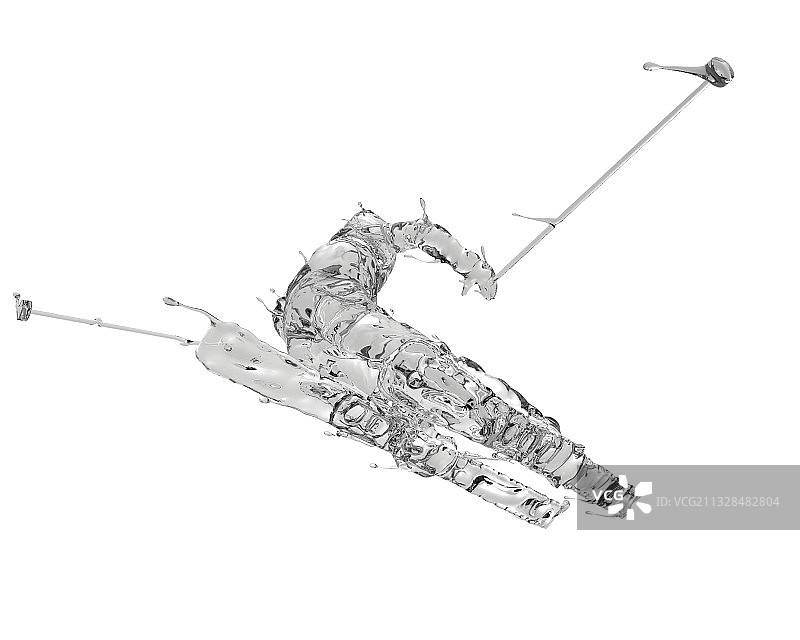 水冰质感速降滑雪图片素材