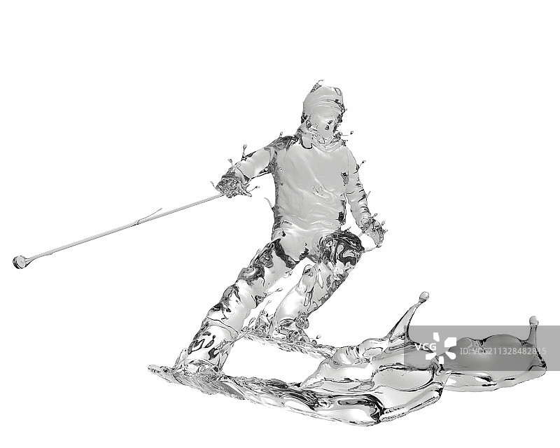 水冰质感速降滑雪图片素材