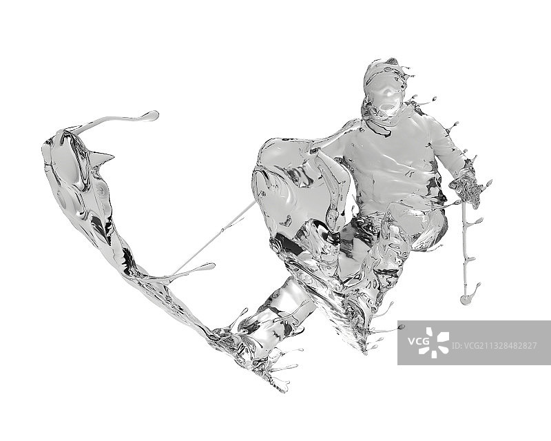 水冰质感速降滑雪图片素材