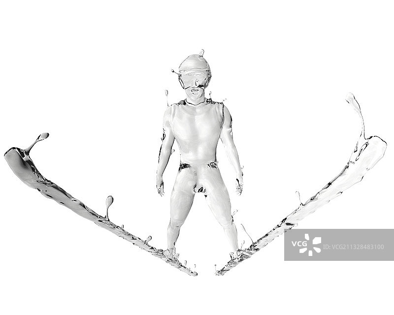 冰材质跳台滑雪图片素材
