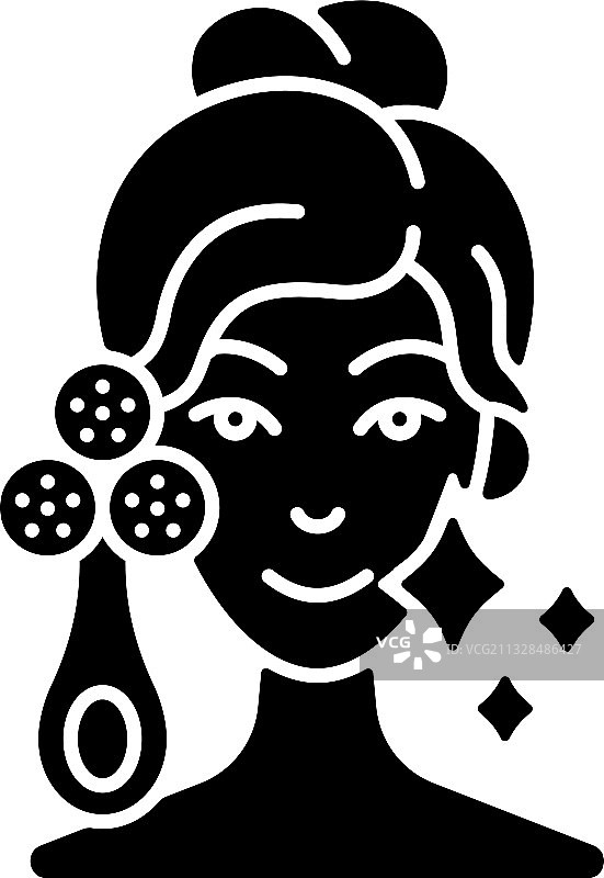 面部清洁设备黑色图标图片素材