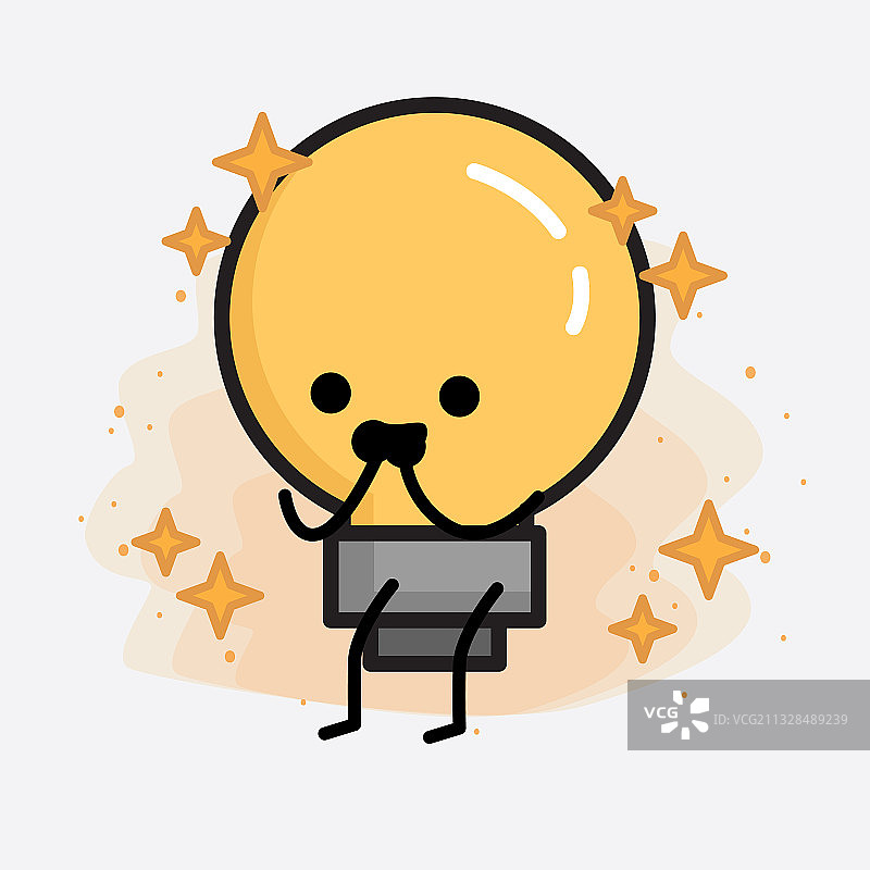 可爱灯泡角色图标图片素材