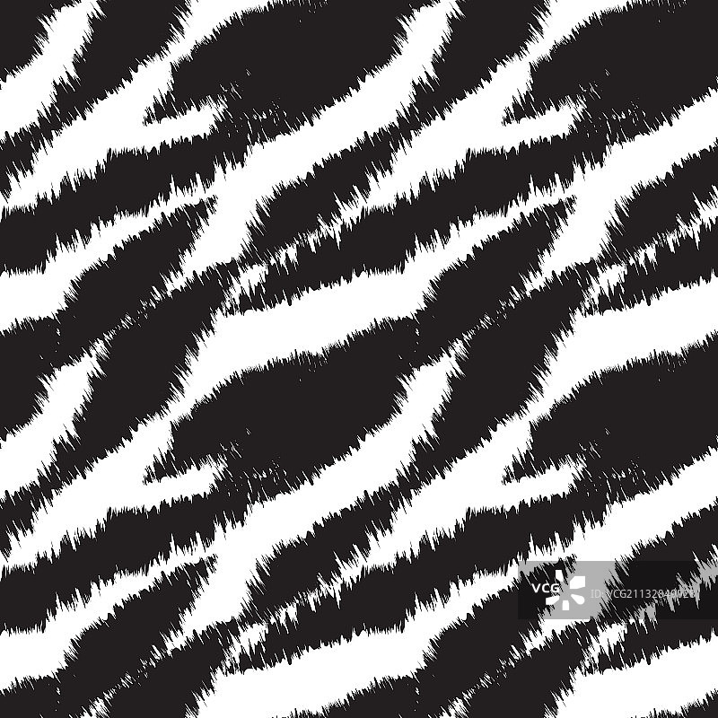 黑白笔触毛无缝图案图片素材