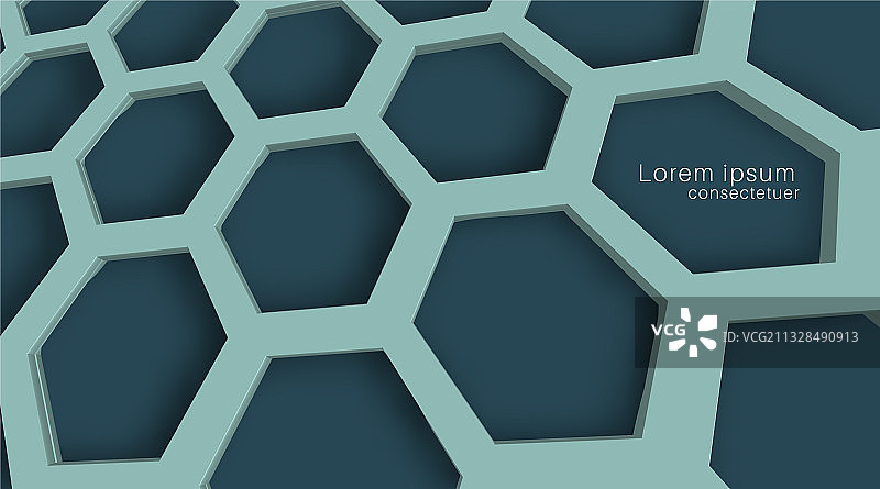 蓝色蜂窝轮廓背景透视图片素材