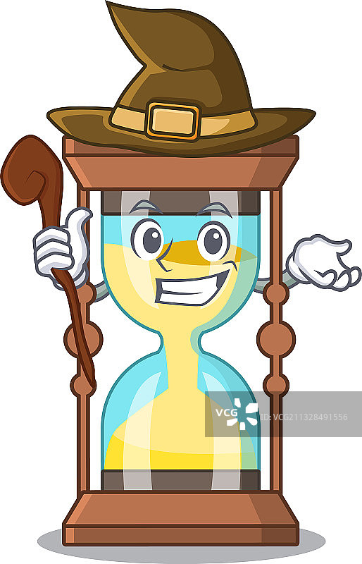 偷偷摸摸的狡猾女巫计时器卡通图片素材