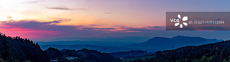 重庆綦江横山朝霞图片素材