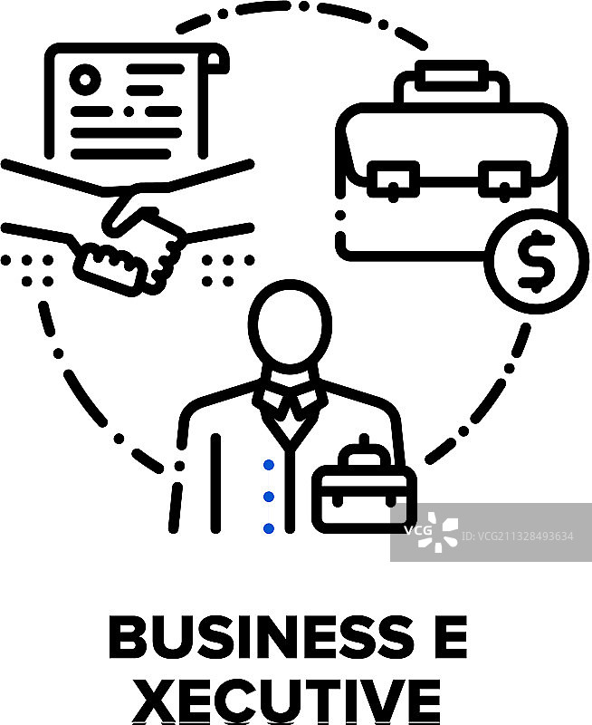 商务行政人员概念（黑色）图片素材