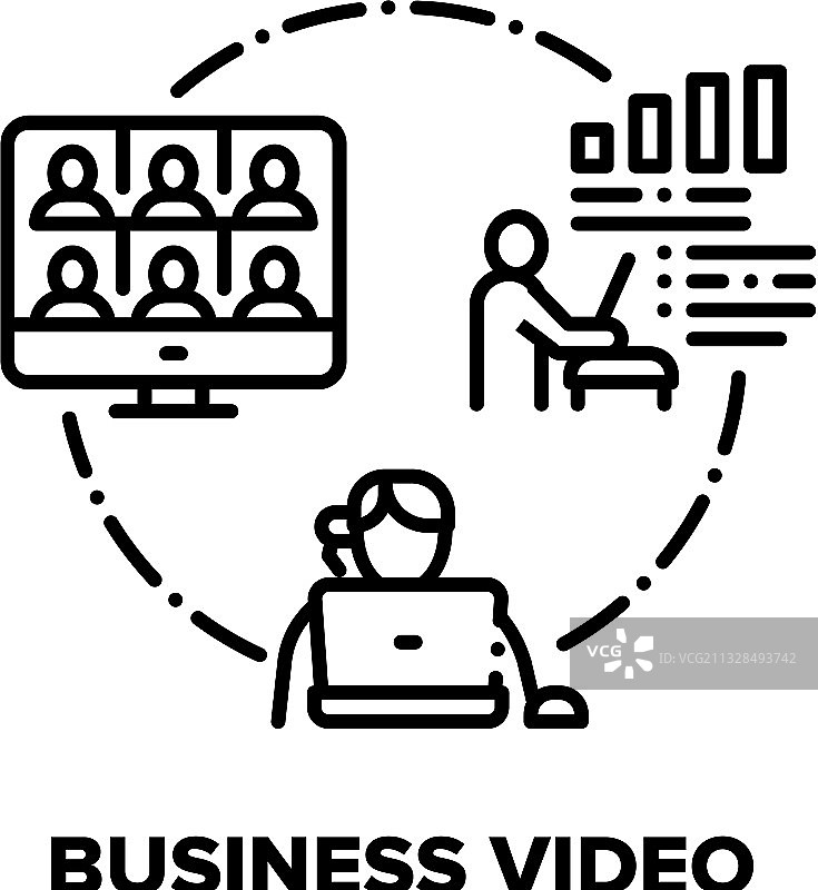 黑色商业视频概念图片素材