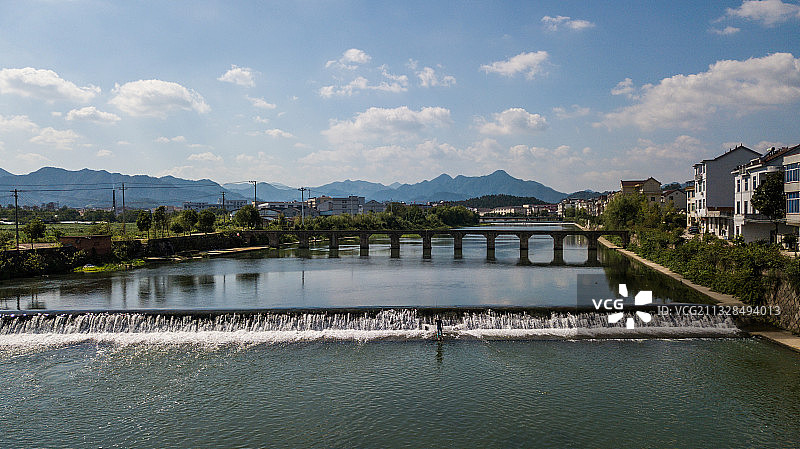 笕川村水坝图片素材