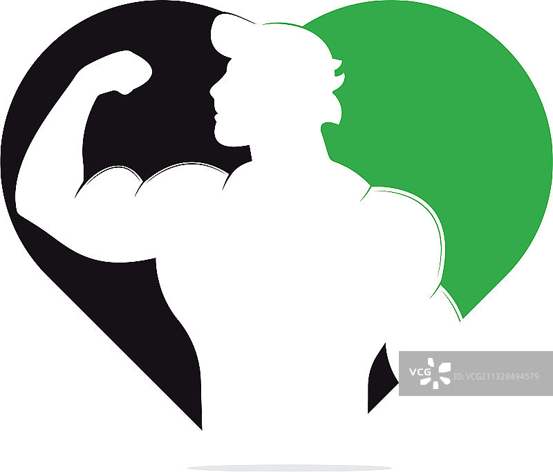 心形健身概念Logo图片素材