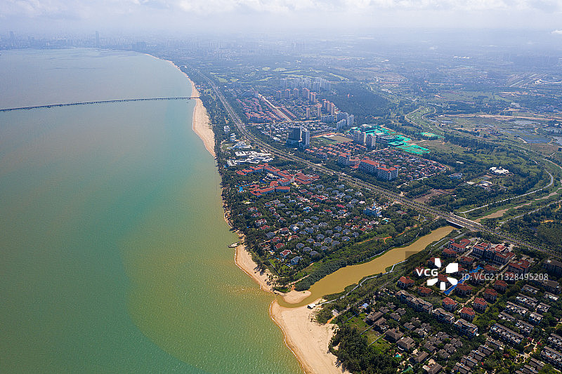 海南省海口市秀英区滨海大道图片素材