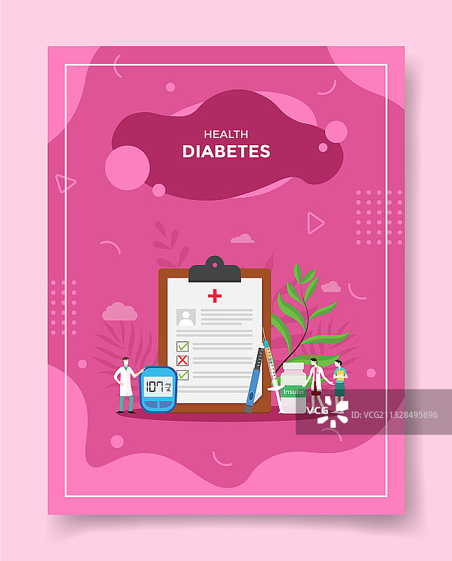 糖尿病防治概念，医护人员图片素材