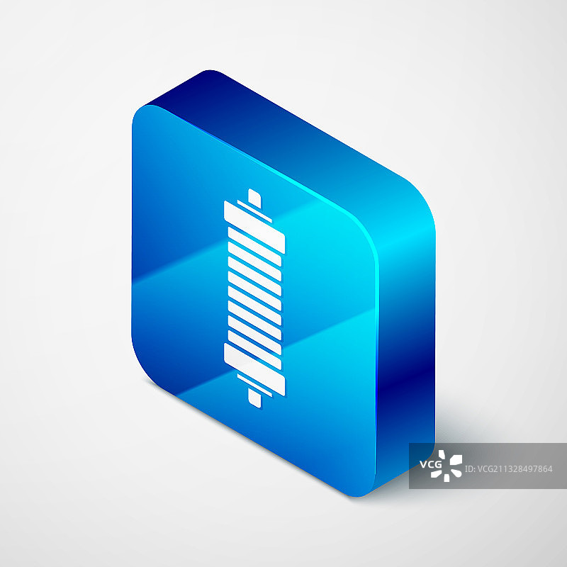 2.5D减震器图标，灰色背景图片素材