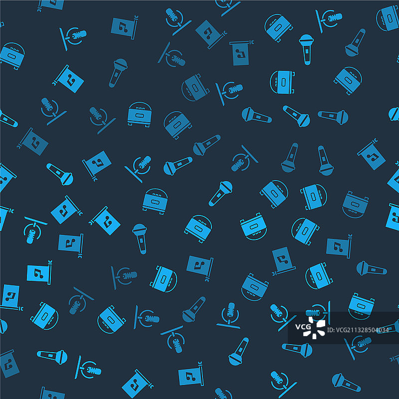 麦克风、立体声扬声器和音乐节图片素材