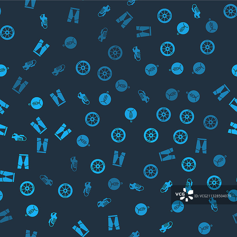 自行车鞋车轮骑行短裤套装图片素材