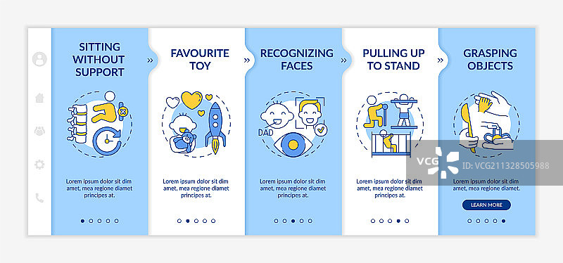 幼儿发展阶段引导页图片素材