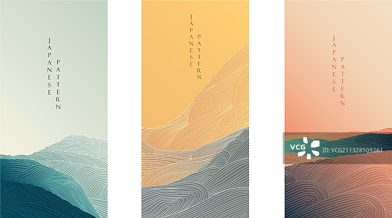 日式线条抽象背景图片素材