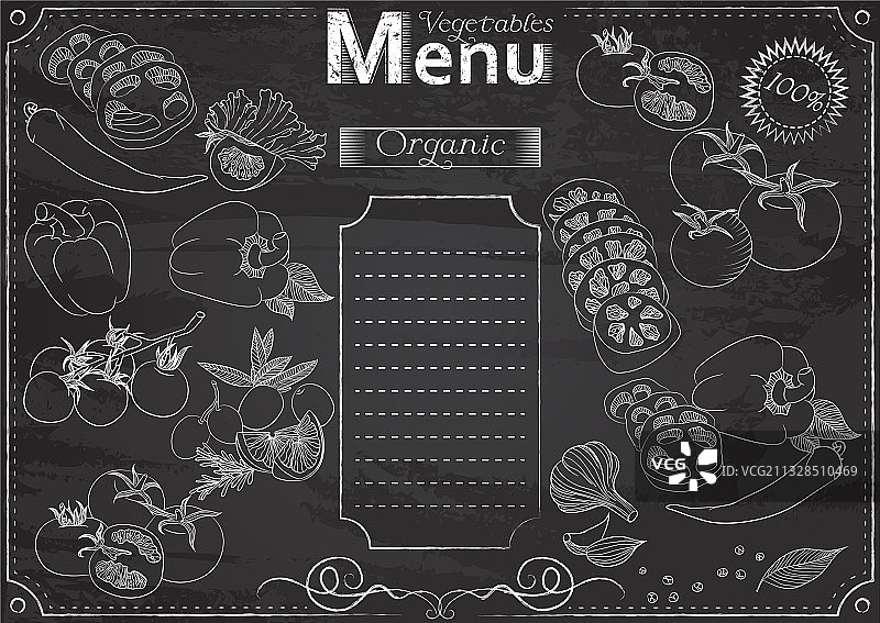 蔬菜菜单元素图片素材