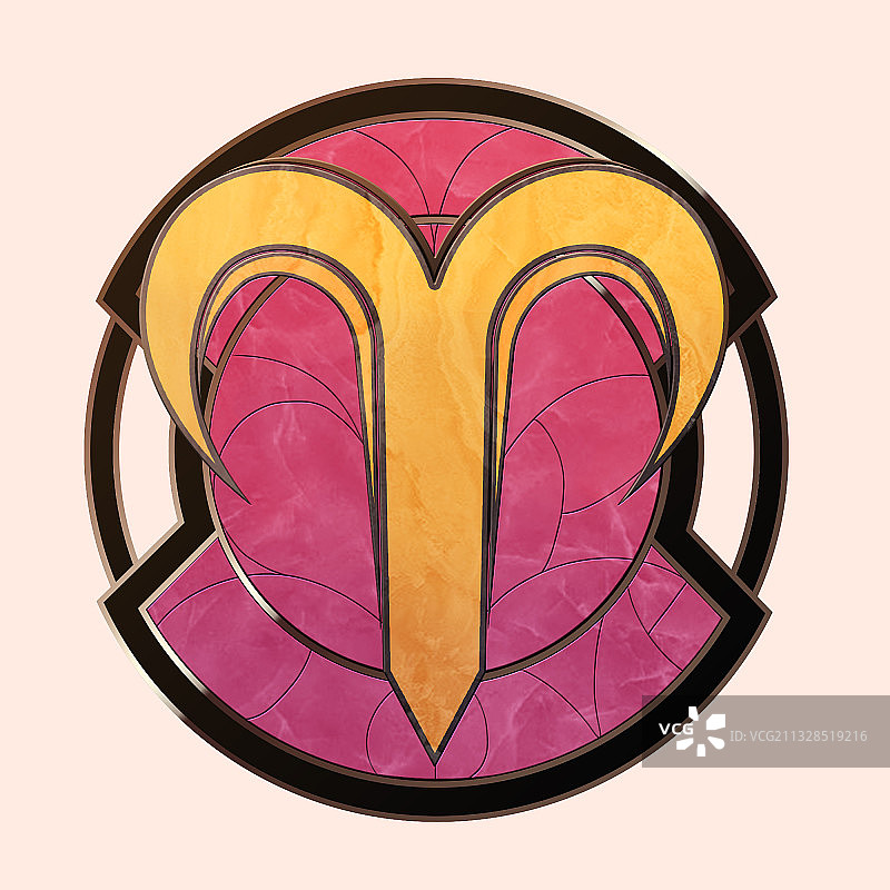 白羊座-十二星座系列图标图片素材