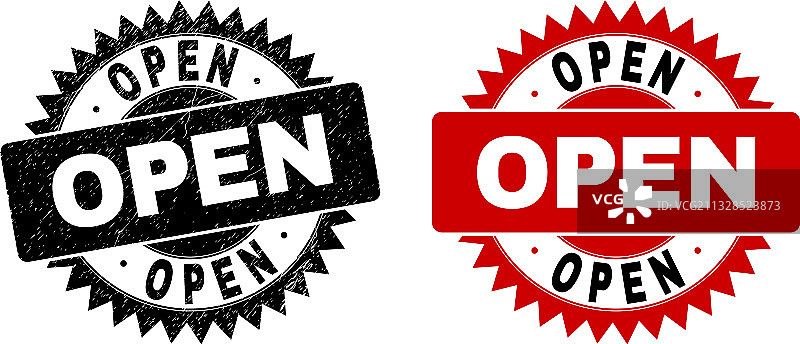 带有划痕的黑色花结印章图片素材