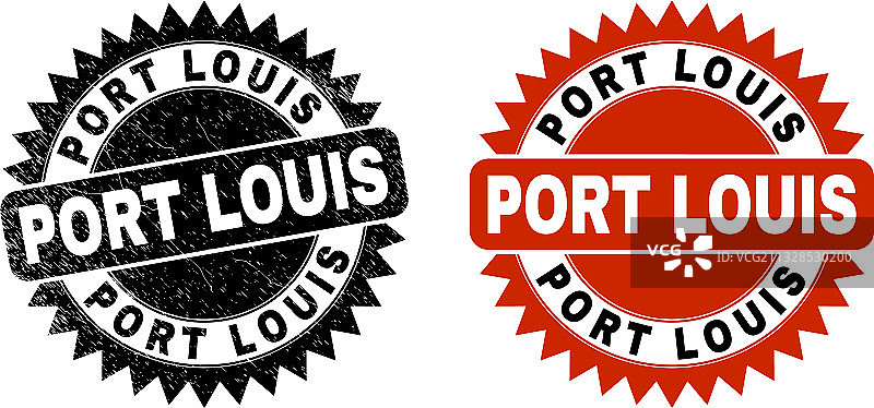 路易港黑色腐蚀花饰邮票图片素材