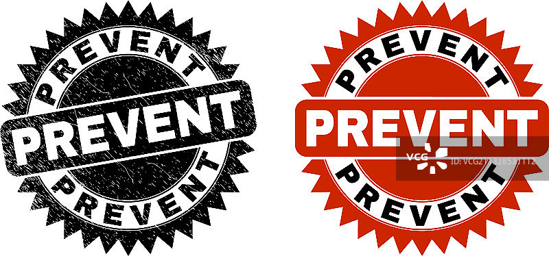 带有污渍的黑色花结印章，用于预防图片素材