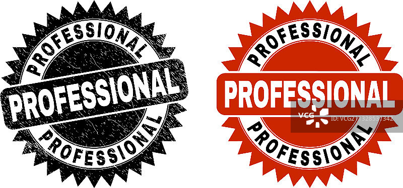 带有粗糙效果的黑色专业玫瑰花结印章图片素材