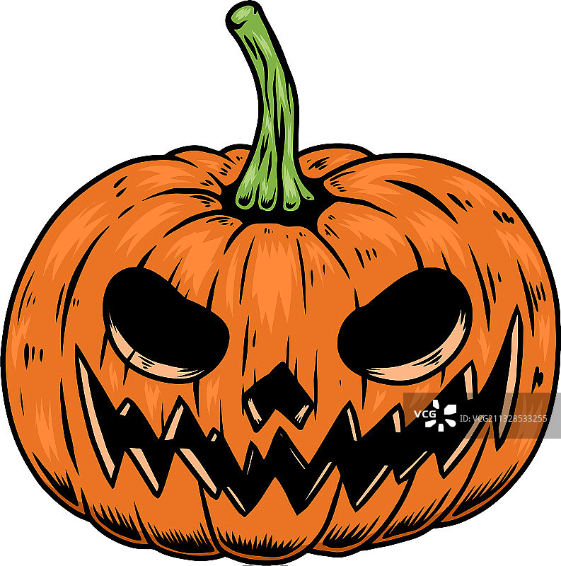 万圣节主题的恐怖南瓜设计元素图片素材