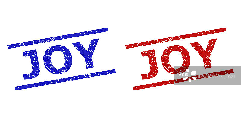 具有颗粒感和并行线条的喜悦印章图片素材