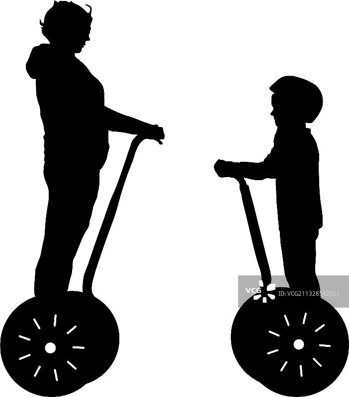 Segway剪影图片素材