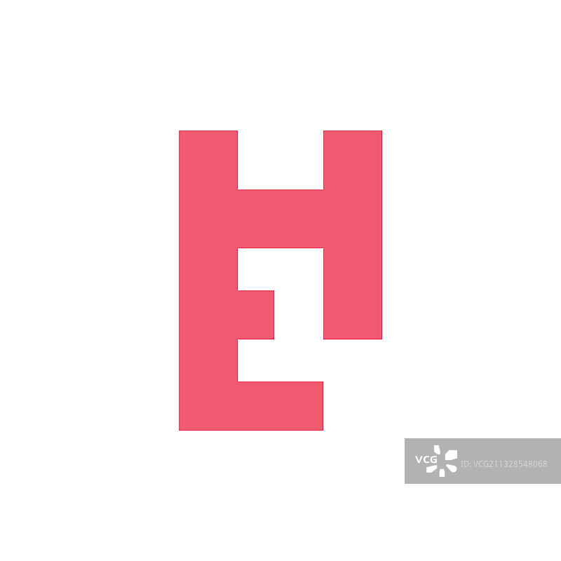 字母HT简约几何线条标志图片素材