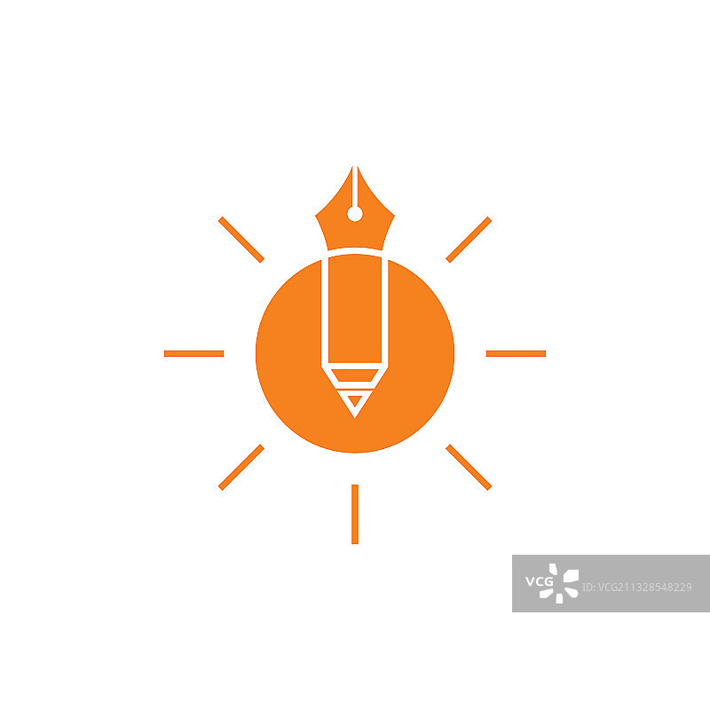 笔铅笔灯泡教育装饰logo图片素材