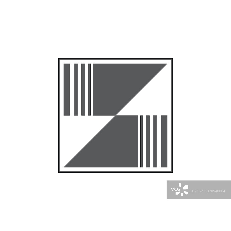 字母Z条纹几何方块logo图片素材