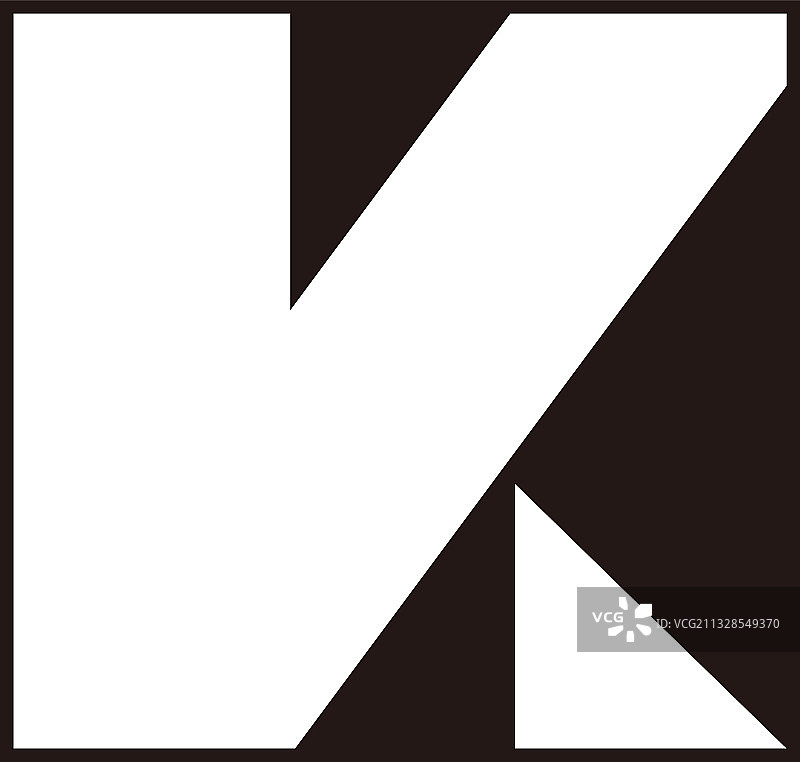 V字母方形几何三角形标志图片素材