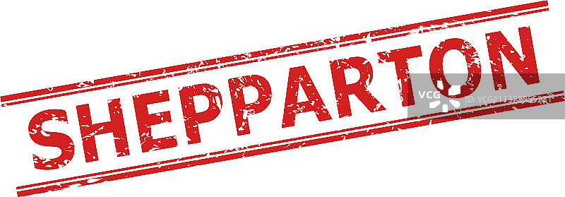 具有橡胶纹理的谢珀顿印章图片素材