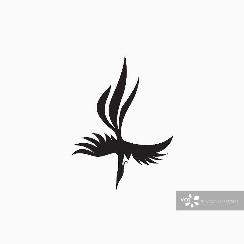 凤凰飞鸟抽象标志图片素材