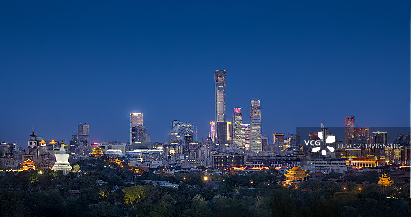 北京入夜图片素材