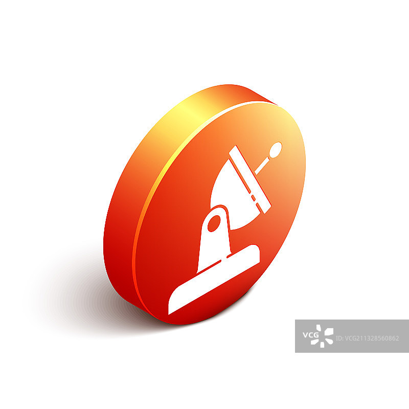 2.5D卫星天线图标，白色背景图片素材