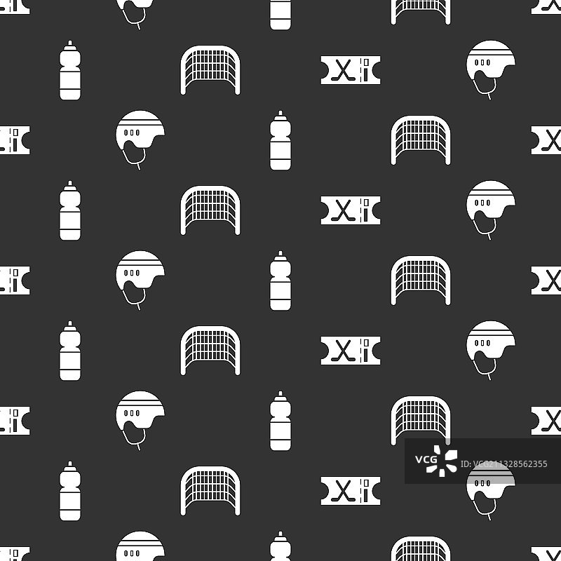 冰球运动门票、冰球头盔、健身图片素材