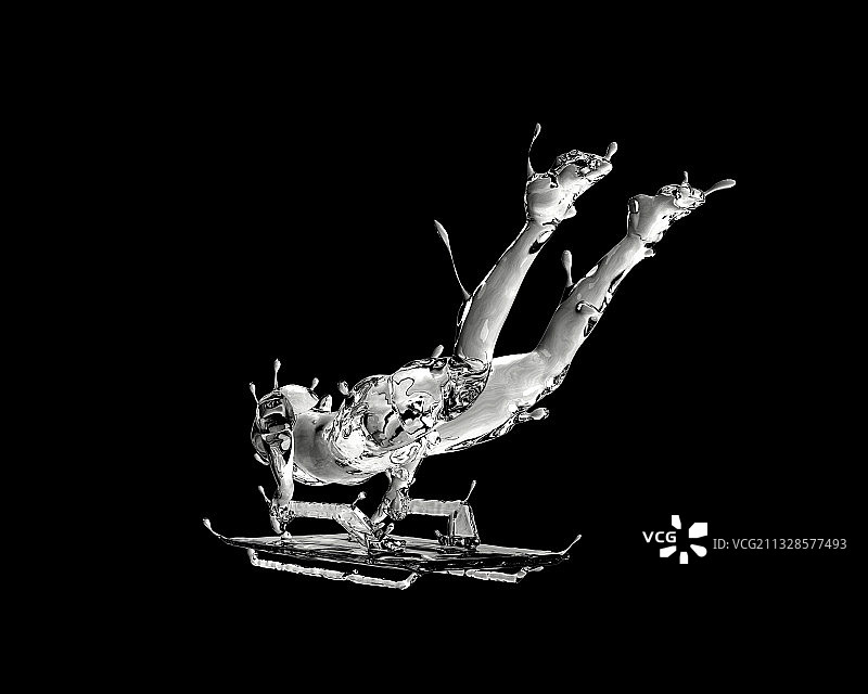 冰质感俯式冰橇图片素材