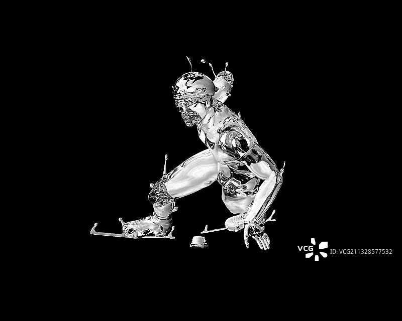 冰质感短道速滑图片素材