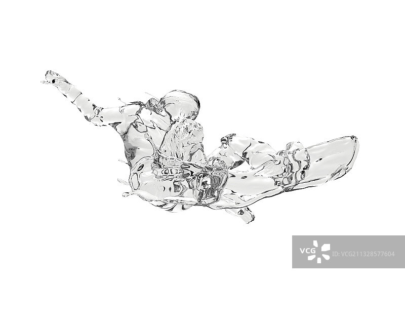 水质感单板滑雪图片素材