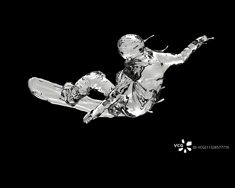 冰质感自由式滑雪图片素材