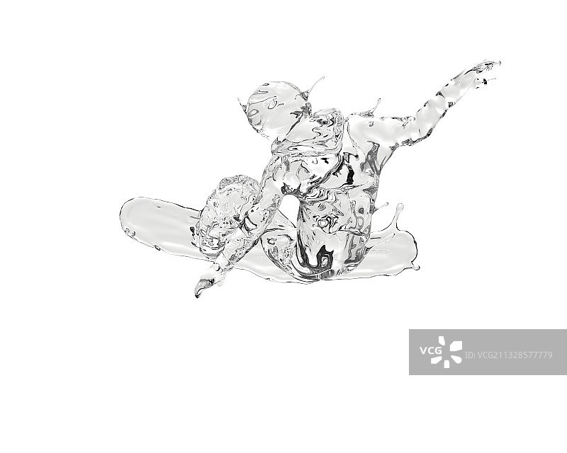 水质感单板滑雪图片素材