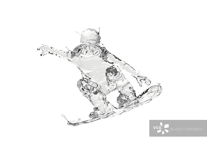 水质感单板滑雪图片素材