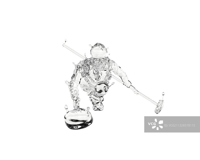 水质感冰壶运动图片素材