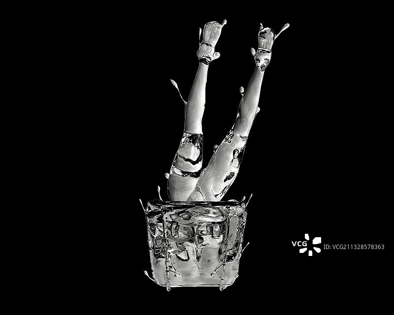 冰质感俯式冰橇图片素材