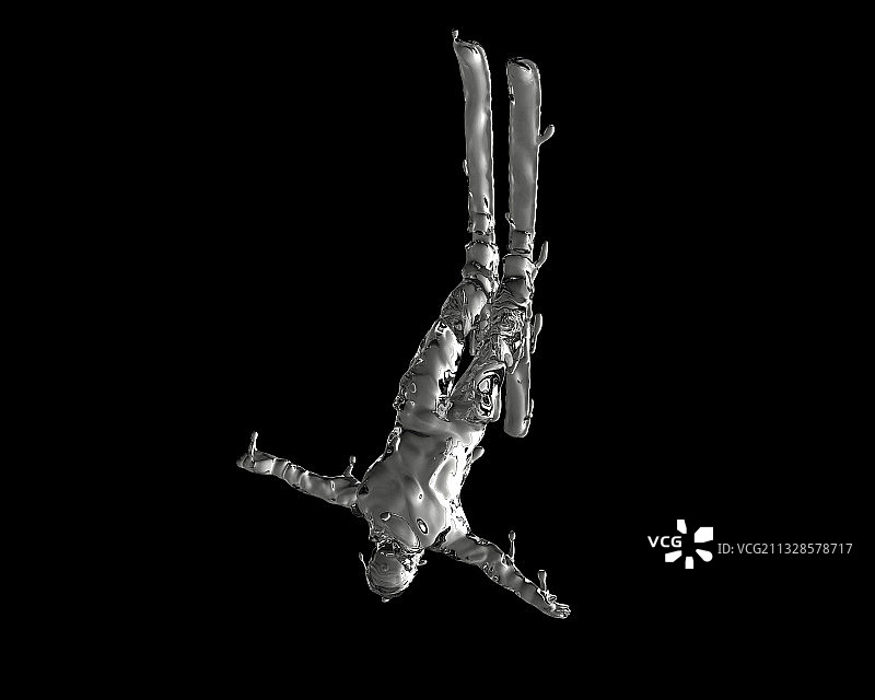 冰质感自由式滑雪图片素材