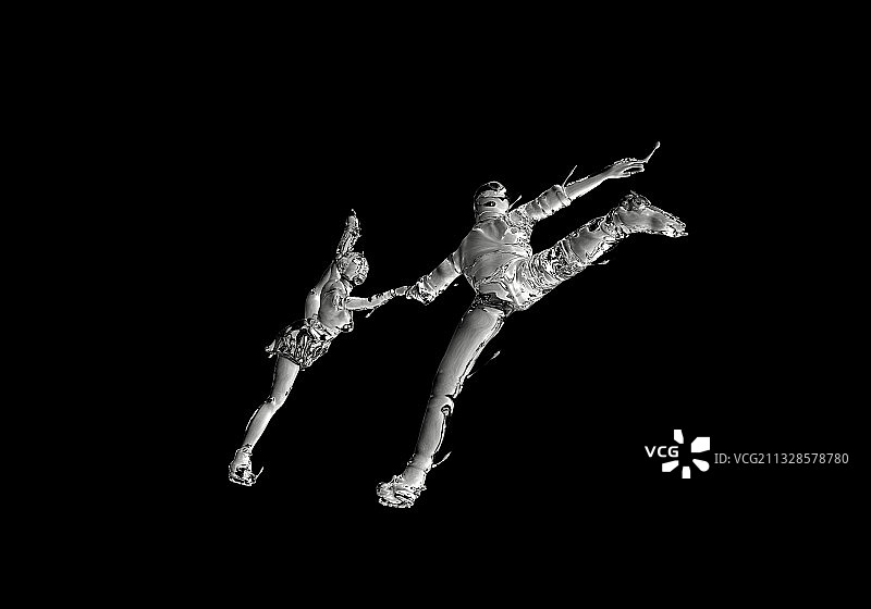 冰质感双人花样滑冰图片素材