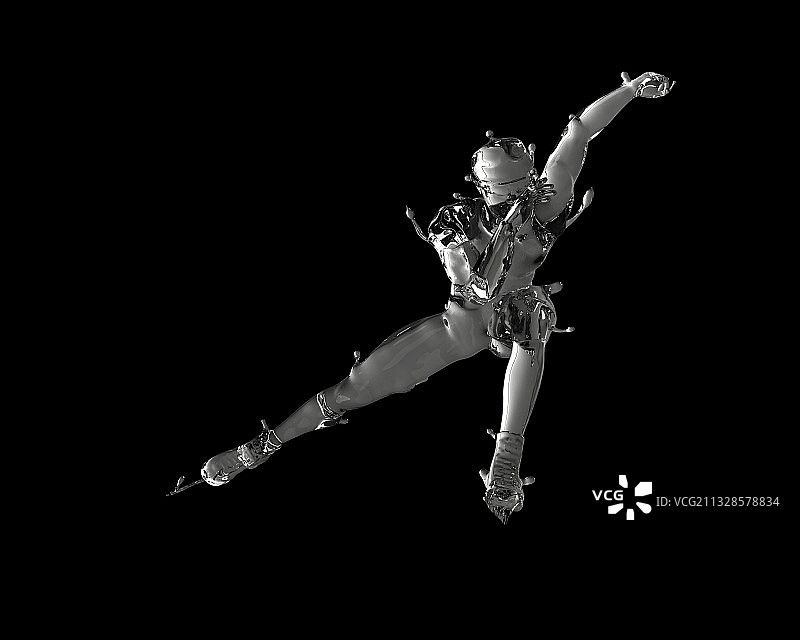 冰质感长道速滑图片素材